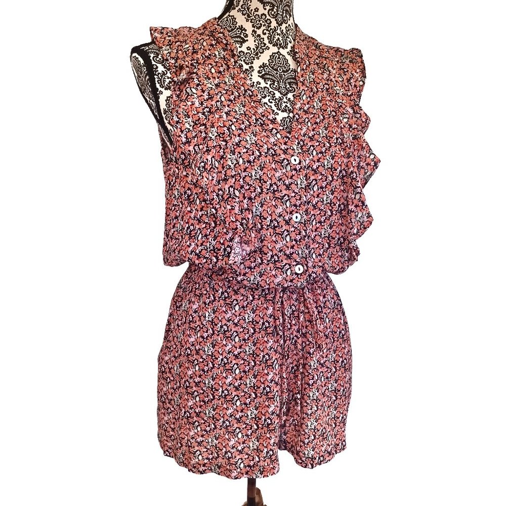 LILY ROSE Romper Ruffle Front Floral XS - Picture 3 of 3